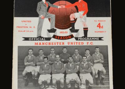 Man Utd v Preston 07.03.1953 Tommy Taylor debut