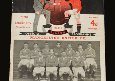 Man Utd v Cardiff City 04.04.1953 Duncan Edwards debut
