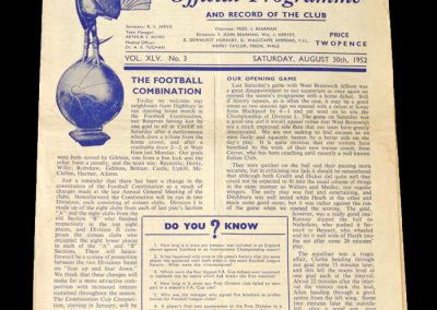 Arsenal v Spurs 30.08.1952