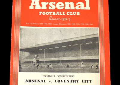 Arsenal v Coventry 06.09.1952