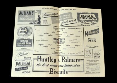 Arsenal v Reading 04.10.1952