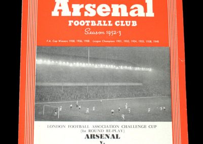 Arsenal v Walthamstow Avenue 13.10.1952