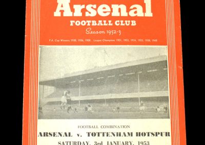 Arsenal v Spurs 03.01.1952