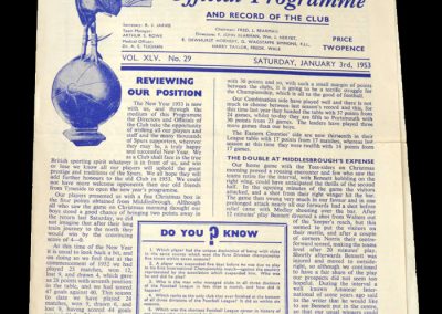 Newcastle v Spurs 03.01.1953
