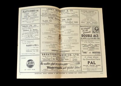 Brentford v Sheff Wed 11.04.1952