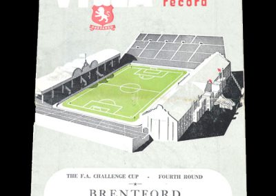 Brentford v Aston Villa 31.01.1953 - FA Cup 4th Round