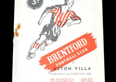 Brentford v Aston Villa 04.02.1953 - FA Cup 4th Round Replay