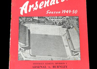 Arsenal v Burnley 20.08.1949