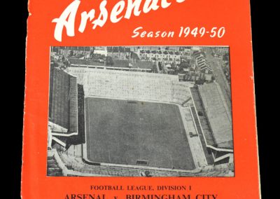 Arsenal v Birmingham City 24.09.1949