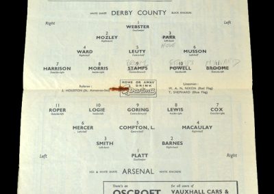 Arsenal v Derby 01.10.1949