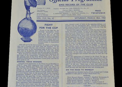 Arsenal v Chelsea 18.03.1950 - FA Cup Semi Final