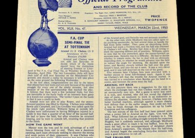 Arsenal v Chelsea 22.03.1950 - FA Cup Semi Final Replay