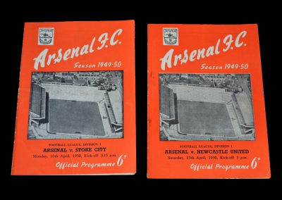 Arsenal v Stoke 10.04.1950 | Arsenal v Newcastle 15.04.1950