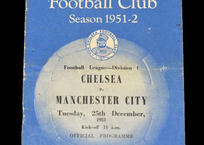 Man City v Chelsea 25.12.1951