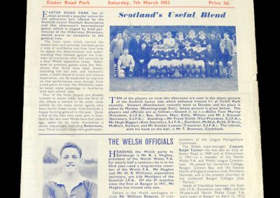 Scotland v Wales 07.03.1953 - Junior International (Dave Mackay)