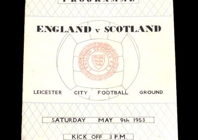 England Schools v Scotland Schools 09.05.1953