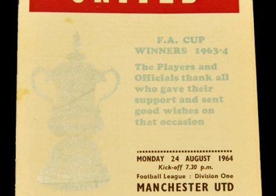 West Ham United v Manchester UTD 24.08.1964
