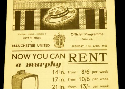 Luton Town v Manchester United 11.04.1959