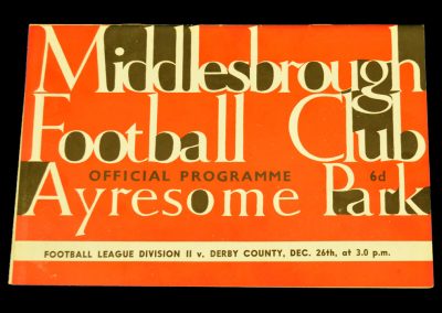 Derby County v Middlesbrough 26.12.1963