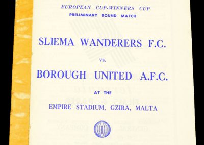 Sliema Wanderers v Borough United 15.09.1963