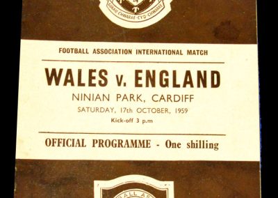 Wales v England 17.10.1959 | British championships
