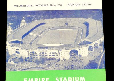 England v Sweden 28.10.1959 | International Friendly