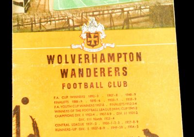 Wolverhampton Wanderers v Blackpool 06.02.1960