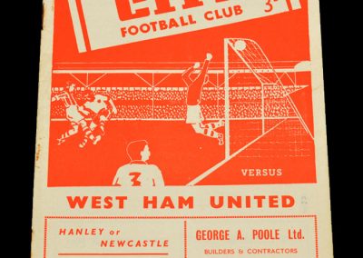 Stoke City v West Ham United 12.03.1955
