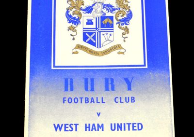 Bury v West Ham United 23.04.1955