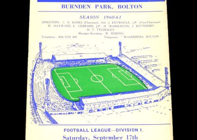 Bolton Wanderers v Everton 17.09.1960