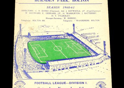 Bolton Wanderers v Manchester City 05.11.1960