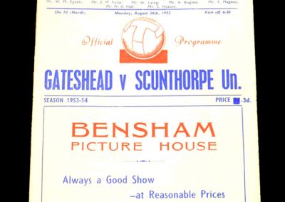 Gateshead v Scunthorpe United 24.08.1953