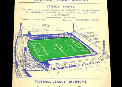 Bolton Wanderers v West Ham United 31.12.1960