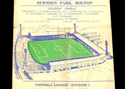 Bolton Wanderers v Arsenal 01.04.1961