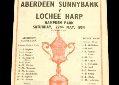 Aberdeen Sunnybank v Lochee Harp 22.05.1954 | Scottish Junior Cup Final