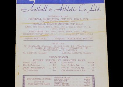 Bolton Wanderers v Manchester United 12.09.1953