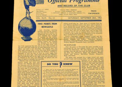 Tottenham Hotspur v Manchester United 26.09.1953