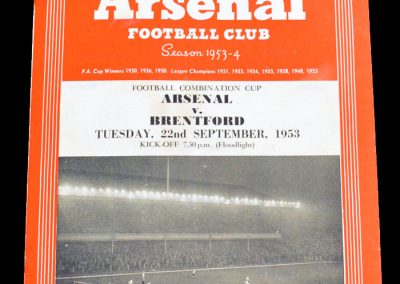 Brentford v Arsenal 22.09.1953