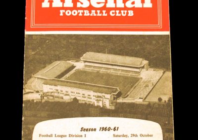 Arsenal v Manchester United 29.10.1960