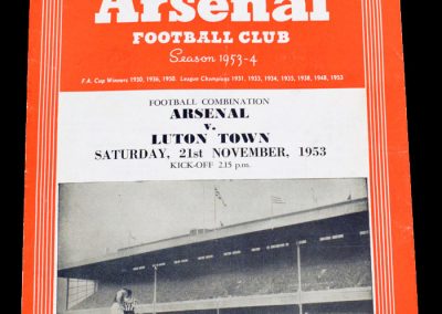 Luton Town v Arsenal 21.11.1953