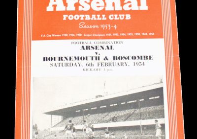 Bournemouth & Boscombe v Arsenal 06.02.1954