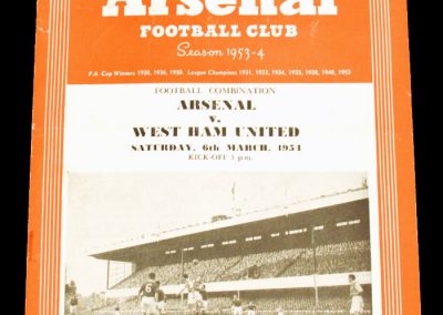 West Ham United v Arsenal 06.03.1954