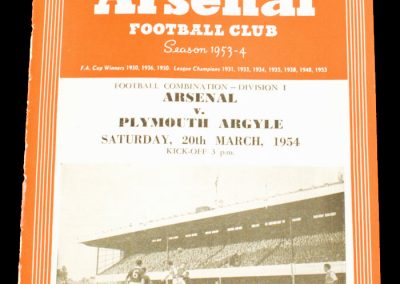 Arsenal v Plymouth Argyle 20.03.1954