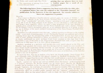Notts County v Bristol Rovers 26.09.1953