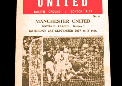 West Ham United v Manchester United 02.09.1967