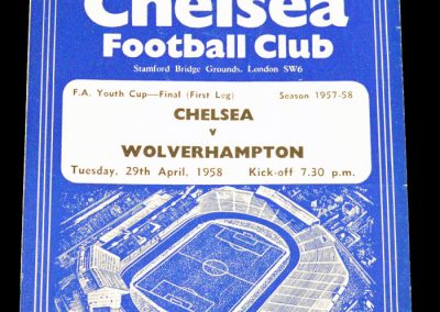 Chelsea v Wolverhampton 29.04.1958 | FA Youth Cup Final First leg