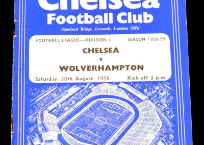 Chelsea v Wolverhampton Wanderers 30.08.1958