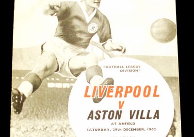 Aston Villa v Liverpool 29.12.1962 | Postponed