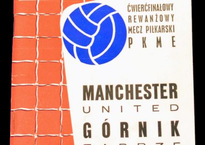 Gornik Zabrze (Poland) v Manchester United 13.03.1968 | Euro Champion Cup Quarter Final 2nd