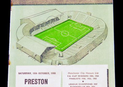 Preston North End v Manchester City 15.10.1955